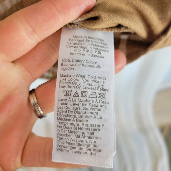 J. Crew 100% Cotton‎ Plaid Button Down Shirt Tan Brown Size Extra Large - Picture 6 of 8